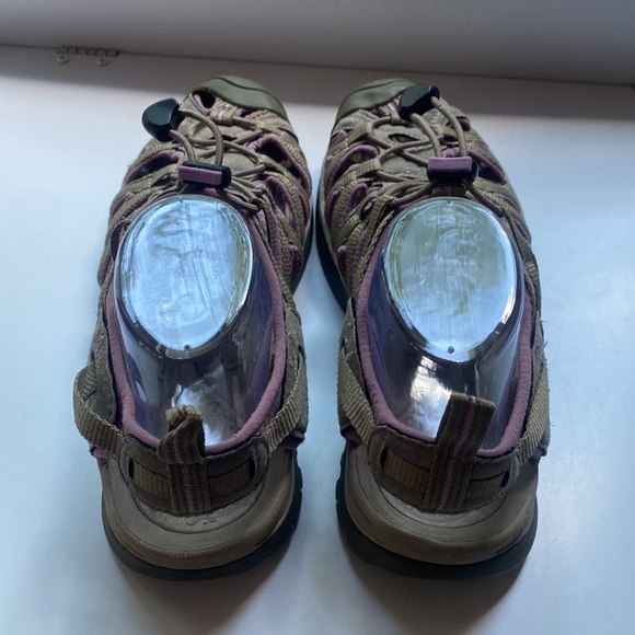 Keen Whisper Women’s Waterproof Sandals Sport Sandal Shoes Taupe and Pink Shoe - Picture 2 of 7